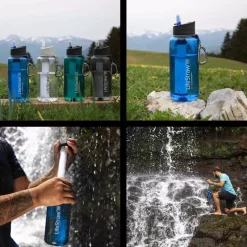 Traitement De L'eau Gourde Filtre à Eau Lifestraw Go 1L Verte -SE LAVER / SE SOIGNER Soldes Magasin gourde filtre a eau lifestraw go 2 stages 1l bleue 2