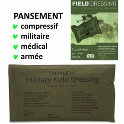 BCB Bushcraft Trousse De Secours Pansement Compressif BCB Military Field Dressing Traumafix 19x10cm -SE LAVER / SE SOIGNER Soldes Magasin pansement compressif bcb military field dressing traumafix 19x10cm 2