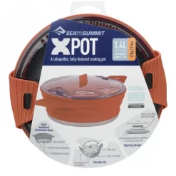 Popote Et Gamelle Popote Pliable Sea To Summit XPOT 1.4L Orange -SE LAVER / SE SOIGNER Soldes Magasin popote pliable xpot 14l sea to summit orange 2