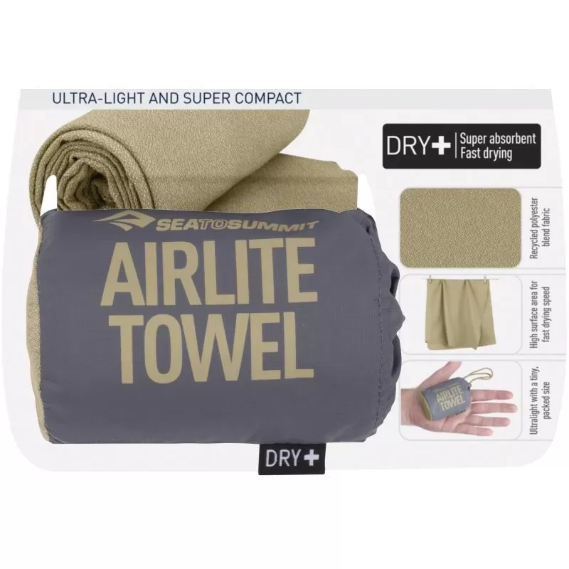 Serviette Microfibre Sea To Summit Airlite Towel M 50x100 Sable 5 Serviette Microfibre Sea To Summit Airlite Towel M 50x100 Sable – Image 3