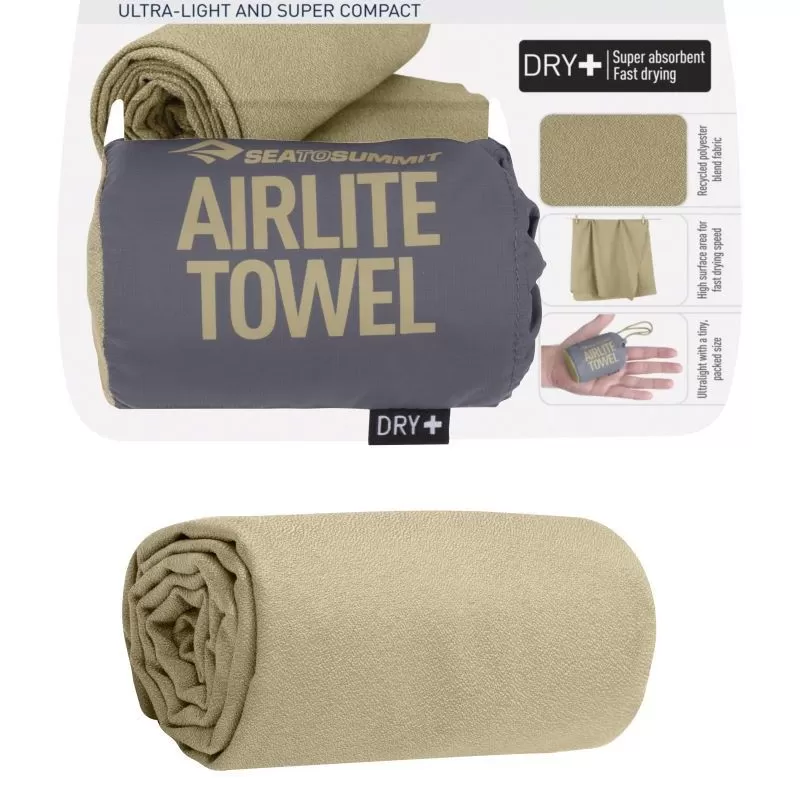 Serviette Microfibre Sea To Summit Airlite Towel M 50x100 Sable 3 Serviette Microfibre Sea To Summit Airlite Towel M 50x100 Sable
