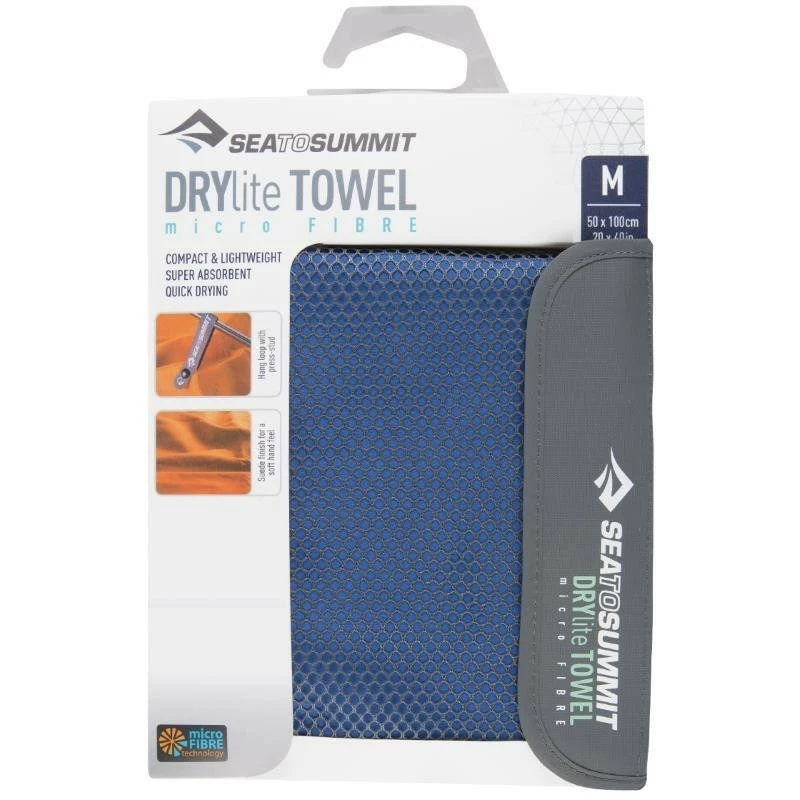 Serviette Microfibre Sea To Summit Drylite Towel M 50x100 Bleue 4 Serviette Microfibre Sea To Summit Drylite Towel M 50x100 Bleue – Image 2