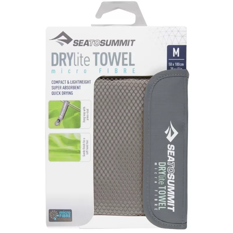 Serviette Microfibre Sea To Summit Drylite Towel M 50x100 Grise 4 Serviette Microfibre Sea To Summit Drylite Towel M 50x100 Grise – Image 2