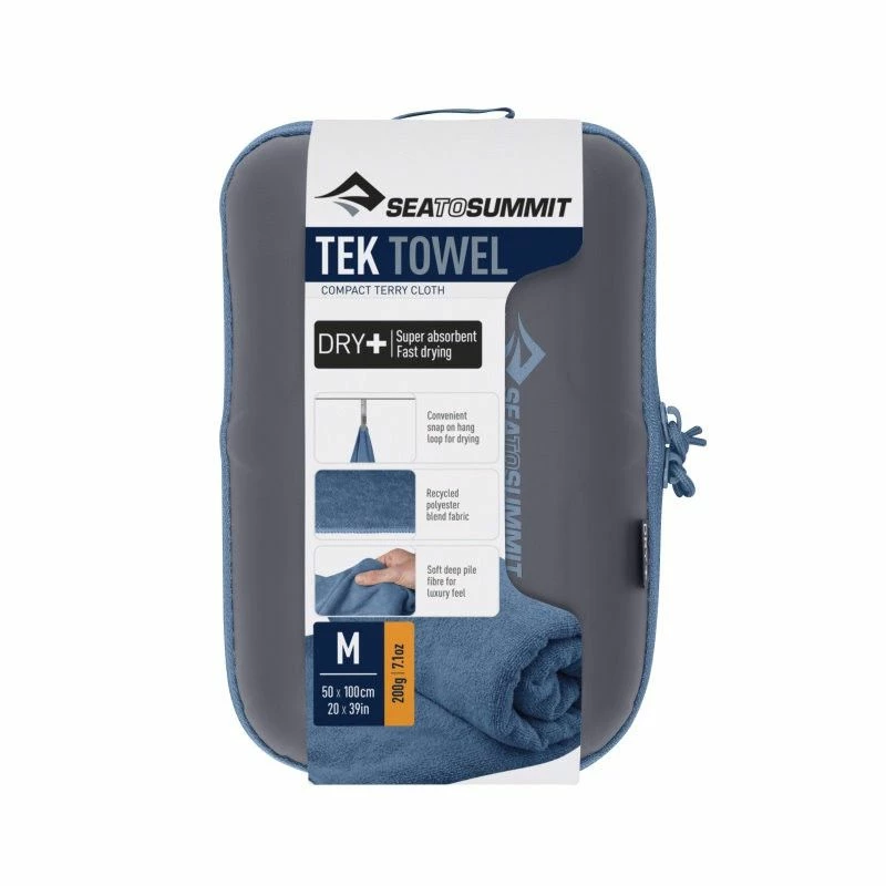 Serviette Microfibre Sea To Summit Tek Towel M 50x100 Bleu Nuit 5 Serviette Microfibre Sea To Summit Tek Towel M 50x100 Bleu Nuit – Image 3