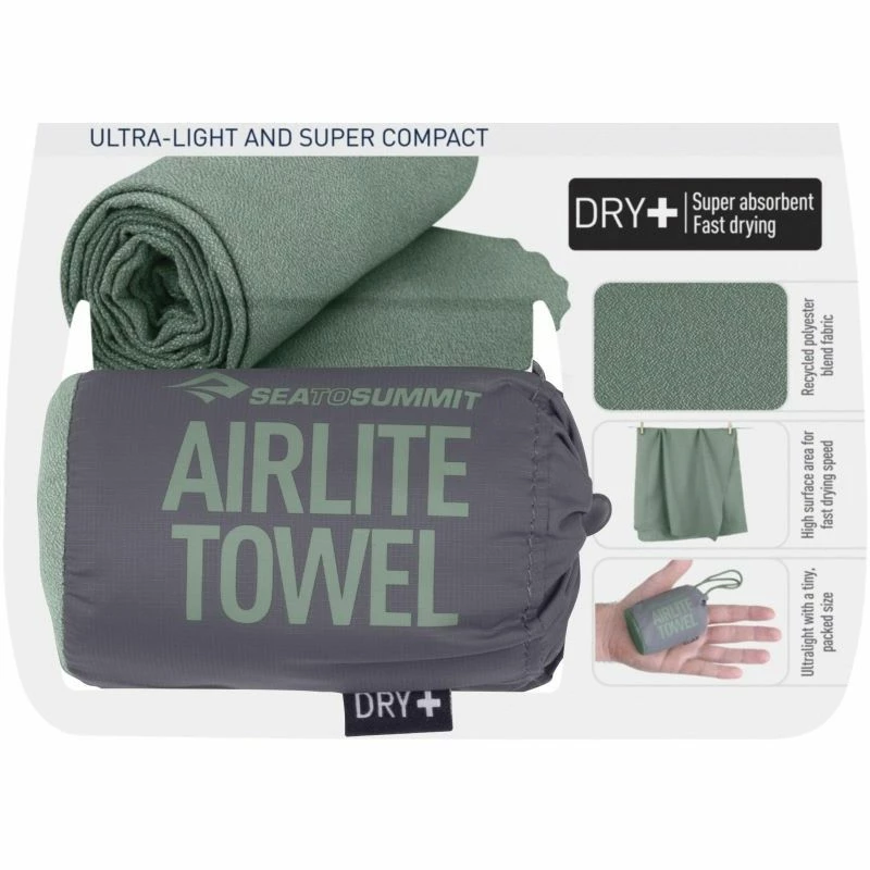 Serviette Microfibre Sea To Summit Airlite Towel L 60x120 Verte 5 Serviette Microfibre Sea To Summit Airlite Towel L 60x120 Verte – Image 3