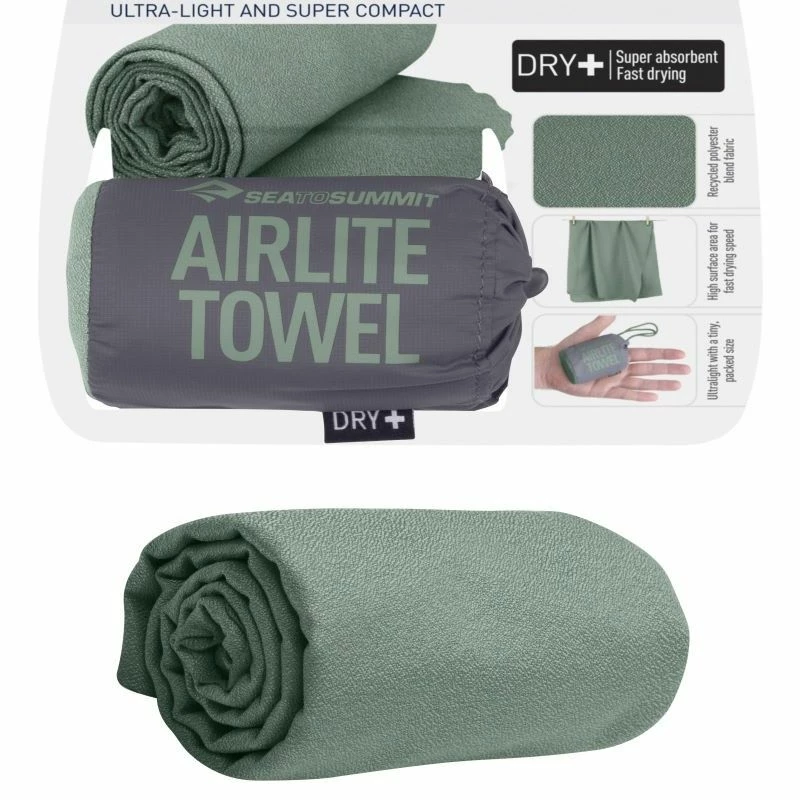 Serviette Microfibre Sea To Summit Airlite Towel L 60x120 Verte 3 Serviette Microfibre Sea To Summit Airlite Towel L 60x120 Verte