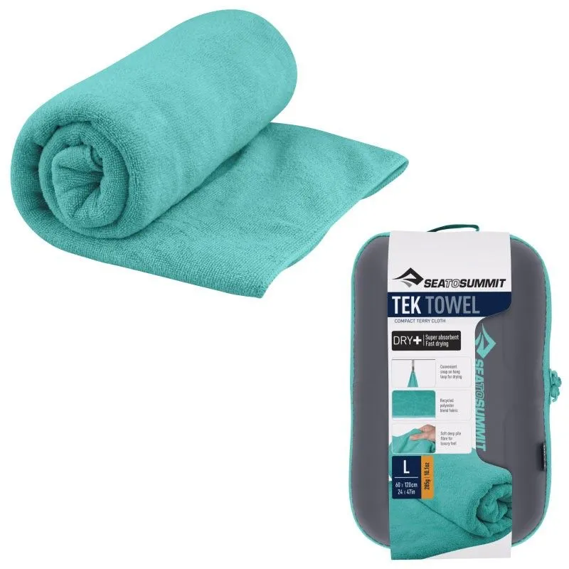 Serviette Microfibre Sea To Summit Tek Towel L 60x120 Turquoise 3 Serviette Microfibre Sea To Summit Tek Towel L 60x120 Turquoise
