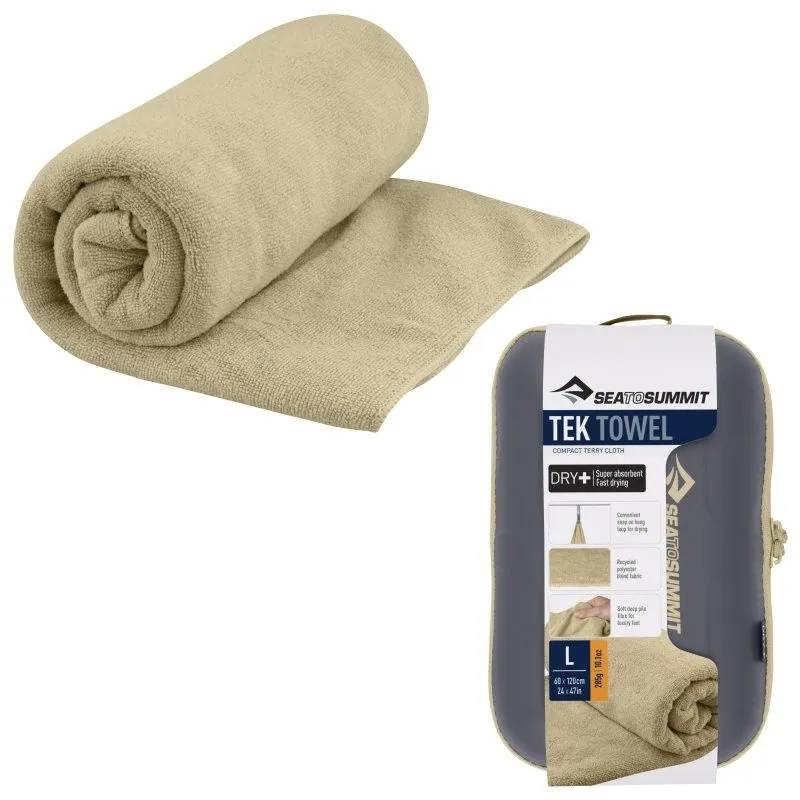 Serviette Microfibre Sea To Summit Tek Towel L 60x120 Sable 3 Serviette Microfibre Sea To Summit Tek Towel L 60x120 Sable