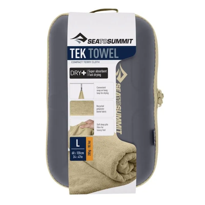 Serviette Microfibre Sea To Summit Tek Towel L 60x120 Sable 5 Serviette Microfibre Sea To Summit Tek Towel L 60x120 Sable – Image 3